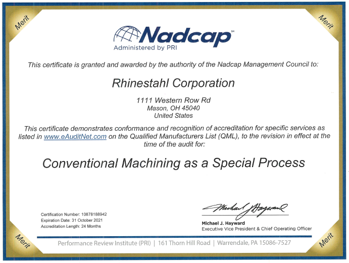 Nadcap Certification